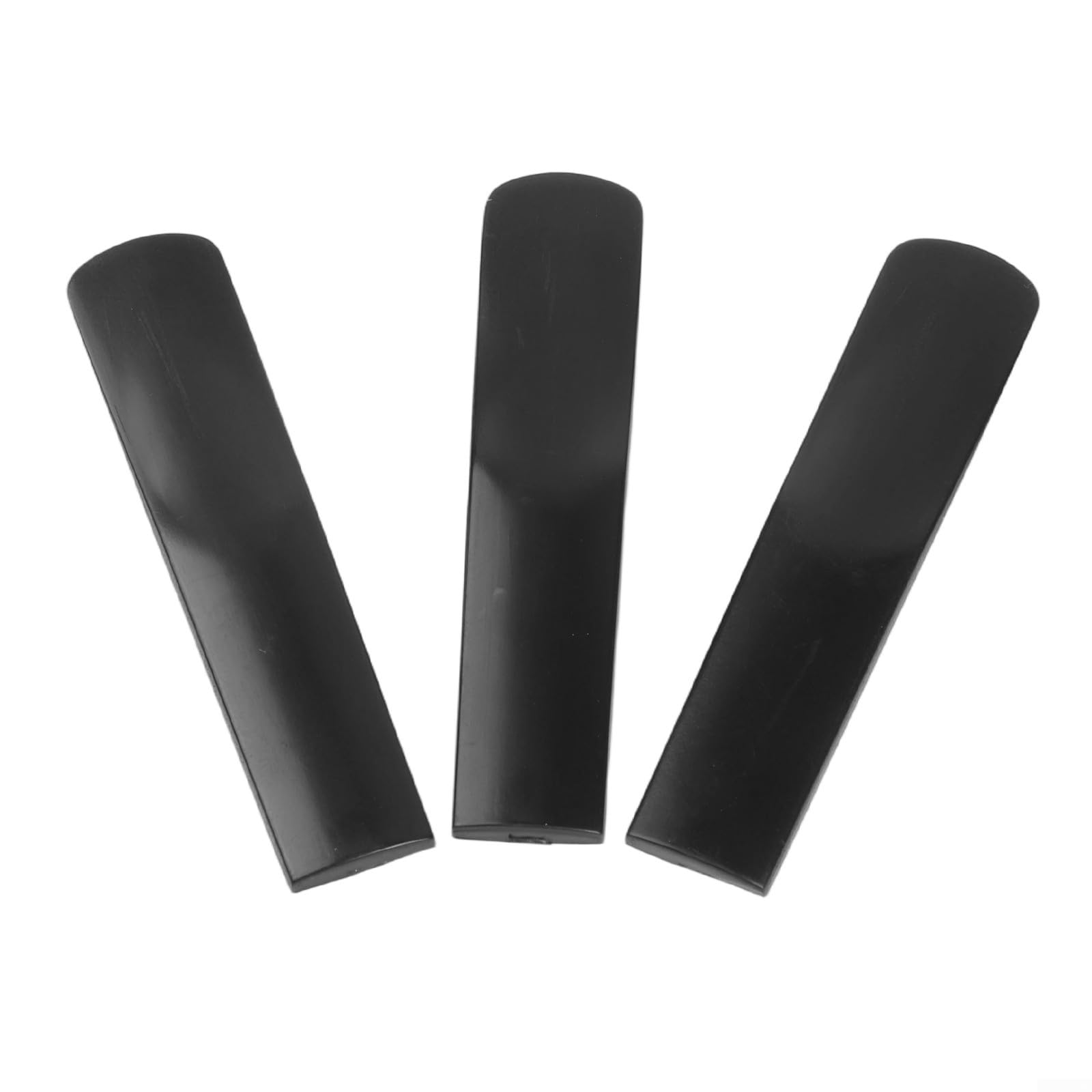 Synthetic Saxophone Reeds 3-Pack, Strength 1.5/2.0/2.5 for Alto Tenor Soprano Sax and Clarinet, Resin Material with Moisture Resistance and Protective Covers(Alto sax)