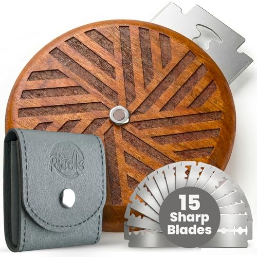 RICCLE Bread Lame Slashing Tool, Dough Scoring Knife with 15 Razor Blades (Brown)