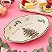 Spode Christmas Tree Oval Festive Tray - 11-Inch Rectangular Earthenware Serving Tray, Holiday Tableware - Seasonal Trays for Entertainment - Dishwasher, Microwave, Oven Safe