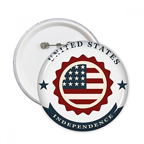 Badge rond drapeau américain de 5 pièces pour décoration de vêtements