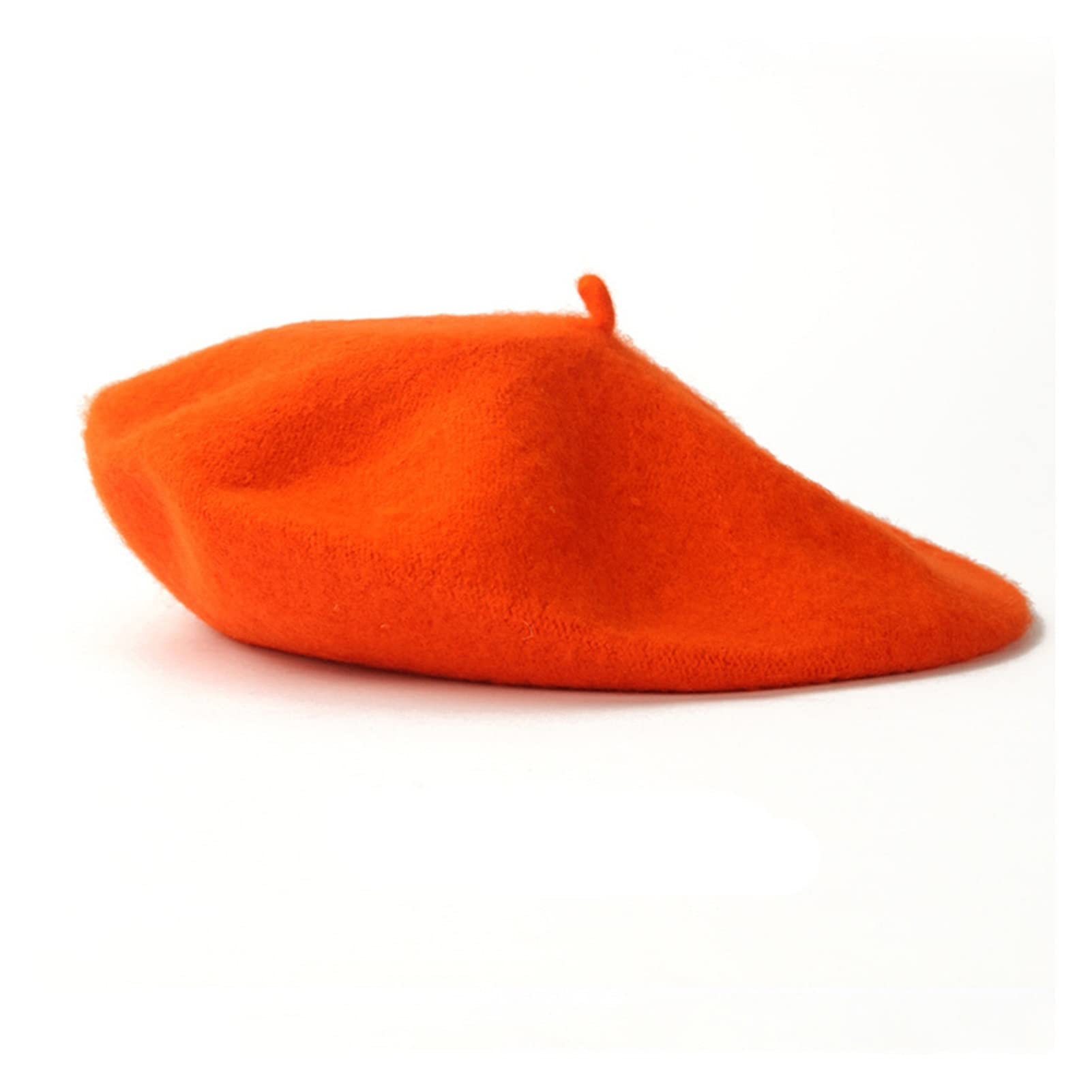 Artysta Beret's Women's Retro Spring i Winter Beret Warm Flat Cap Wool Hat Nekury (Color : Orange)