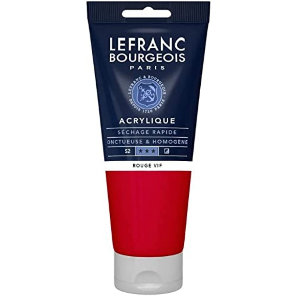 Lefranc Bourgeois Acrylique Fine Tube 200ml Rouge Vif