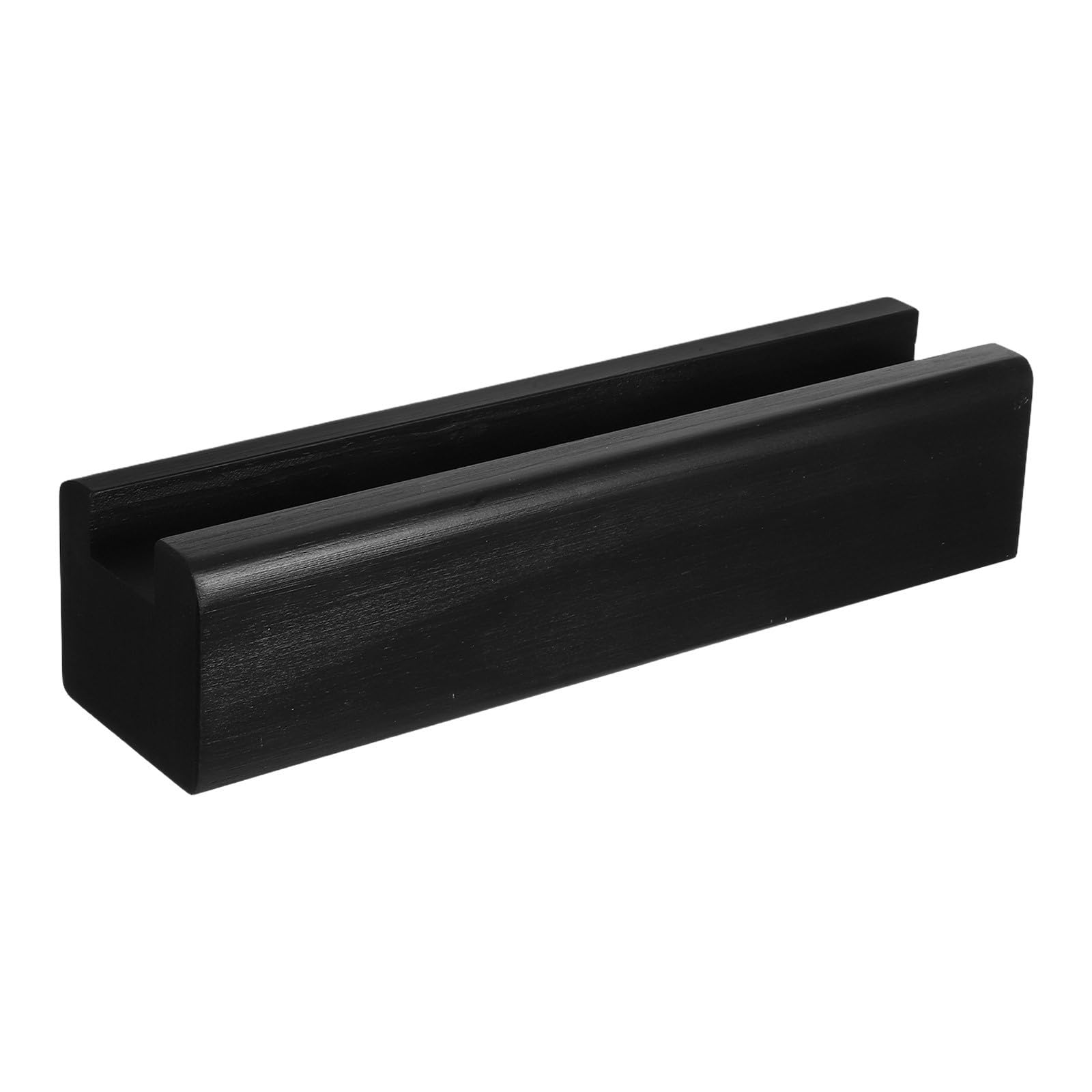 Support de miroir en bois massif noir pour miroir pleine longueur