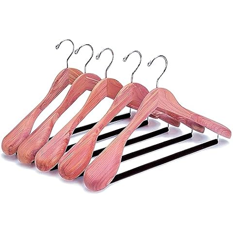 Amber Home Natural Cedar Wood Suit Hangers Cover