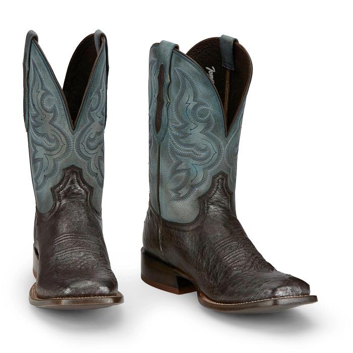 Justin Rosso 11" Smooth Ostrich Men's Western Boots - Durable Leather Sole, Classic Cowboy Style, Comfortable Fit2