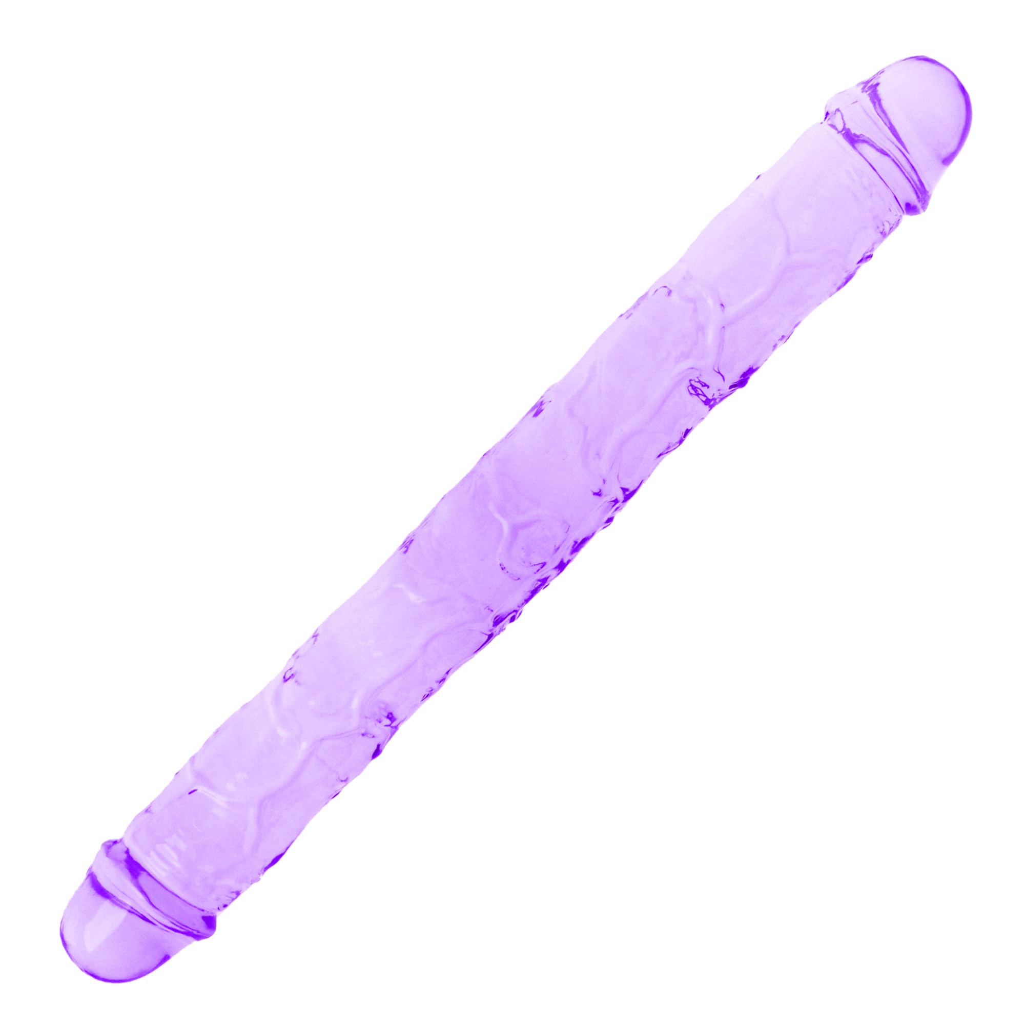 11.8 * 1.37 Inches Double Dildo Crystal Jelly Realistic Anal Long Dildo Penis Soft and Flexible with Veins and Glans Adult Sex Toys for Women/Men/Lesbian Purple: 11.8*1.37 Inch Purple
