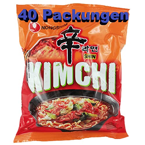 rumarkt Kimchi Instant Nudeln 40er Pack (40 x 120g) Instantgericht Instantnudeln