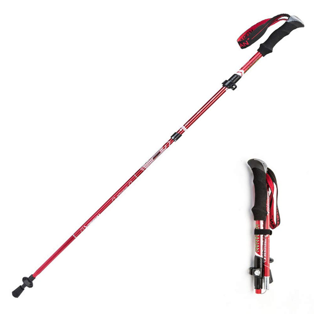 Kije trekkingowe 7075 aluminiowe składane, regulowane, ultralekki, zewnętrzny system blokujący do chodzenia, trekkingu, pieszych wędrówek, wspinaczki ergonomicznie zaprojektowany uchwyt EVA, sprzedaż jednej pary