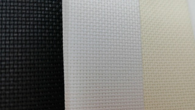 Image of KCS 3 pc of 12 inch x 18 inch 18CT Counted Cotton Aida Cloth Cross Stitch Fabric (White+Cream+Black)