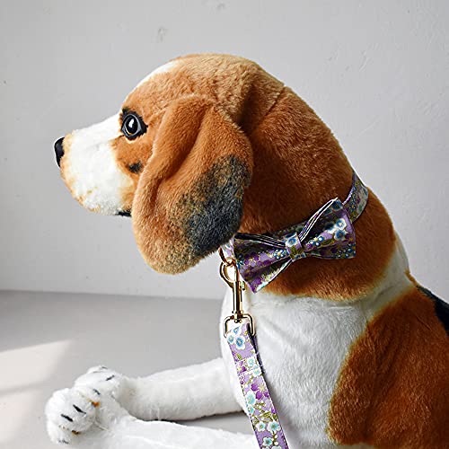 Personalisiertes Hundehalsband mit Metallschnalle, individuelle Haustiermarken mit Namen, Telefonnummer, Adresse graviert, Blumenmotiv