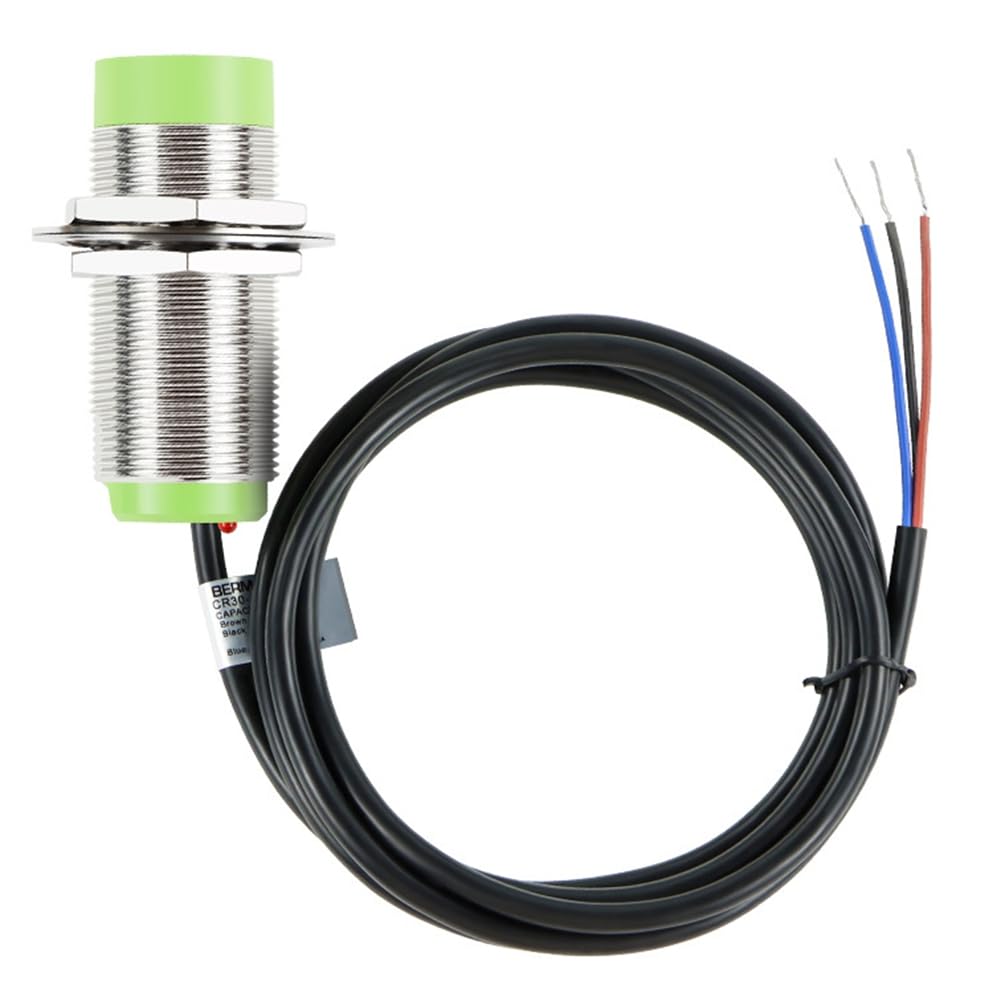 Wesafrae Industrial Monitor Capacitive Proximity Sensor Cr30-15Dp Npn M30 No For Non-Metal Detection