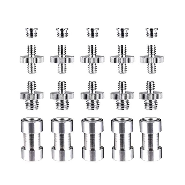 20 STK Kamerahalterung Schrauben 1/4 bis 1/4, 1/4 bis 3/8 Zoll Adapter Konverterschraube mit Gewinde für Stativ…