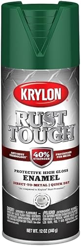 Miniatura 21 de Krylon 'Rust Tough' Esmalte preventivo anti-corrosión , negro (Semi-Flat Black) Negro (Flat Black),Rico en zinc,Almendra,Alumino,gris