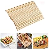 Fu Store Bamboo Skewers, 12 Inch Bamboo Sticks Shish Kabob Skewers, Grill, Appetizer, Fruit, Corn, Chocolate Fountain, Cocktail, Art, Set of 100 Pack, with Free 10 Pairs of Gloves