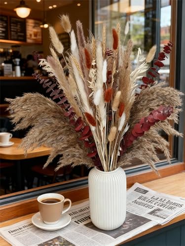 Ramo de flores secas otoñal DIY con pampas y tallos miniatura 3