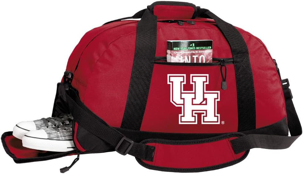 University of Houston Duffle Bag Suitcase - UH Gym Bag w/SHOE POCKETS