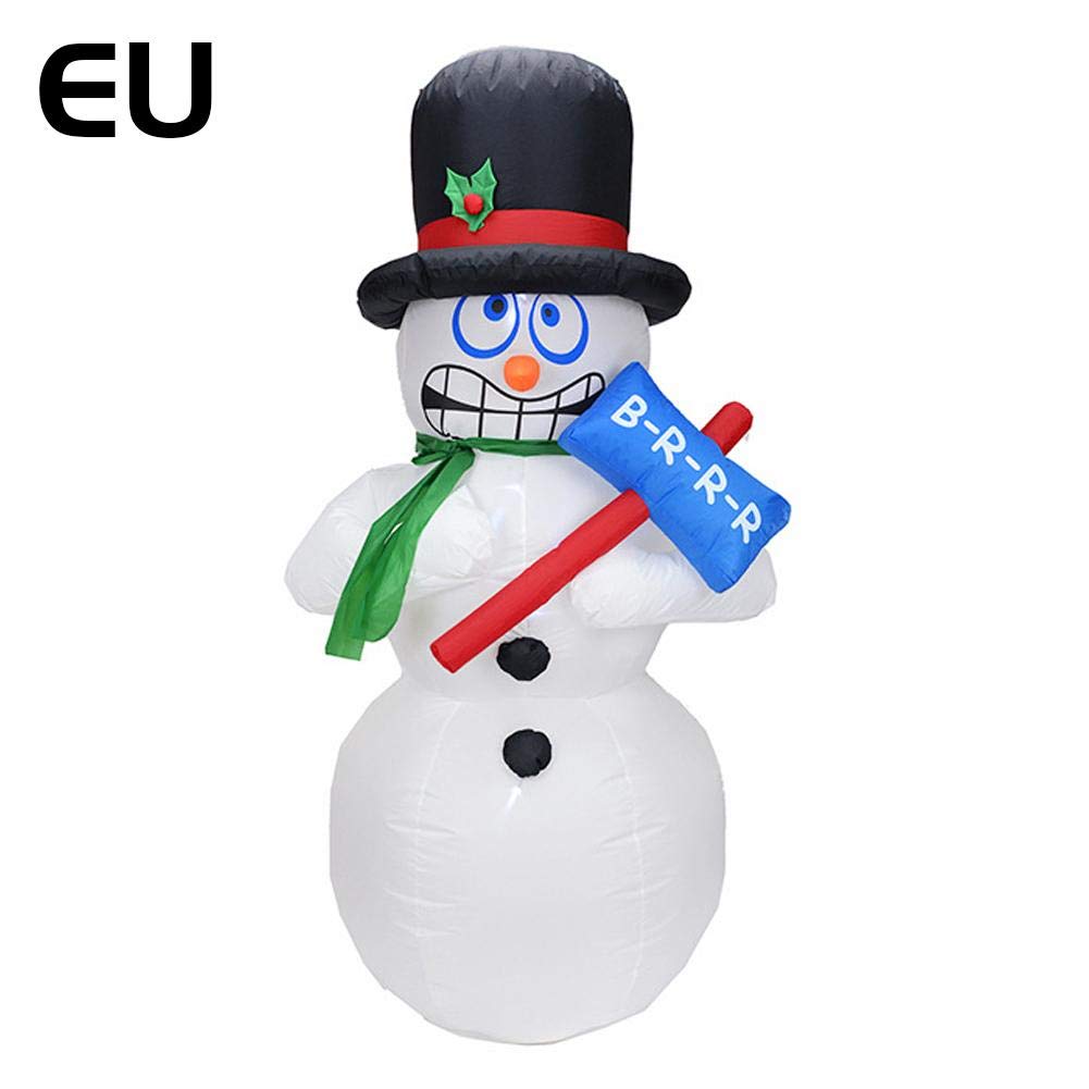 TOMATION Inflatable Snowman Christmas Figure Cute Electric Blow Up Toy Holiday Party Decoration with Led Light, 1.8m effectual