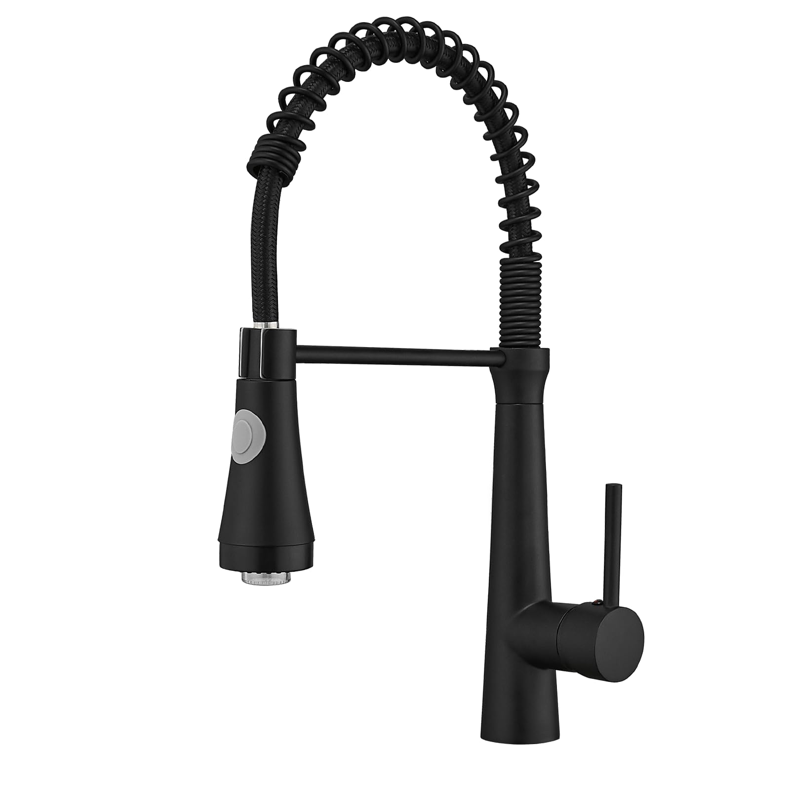Robinet cuisine LED avec douchette extractible flexible noir mat haut de gamme