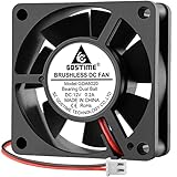 GDSTIME Dual Ball Bearing 60mm x 60mm x 20mm 12v Brushless DC Cooling Fan