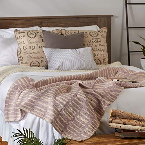 DII Cotton Throw Blanket, Dusty Lilac, 50x60, 50x60" - Image 4