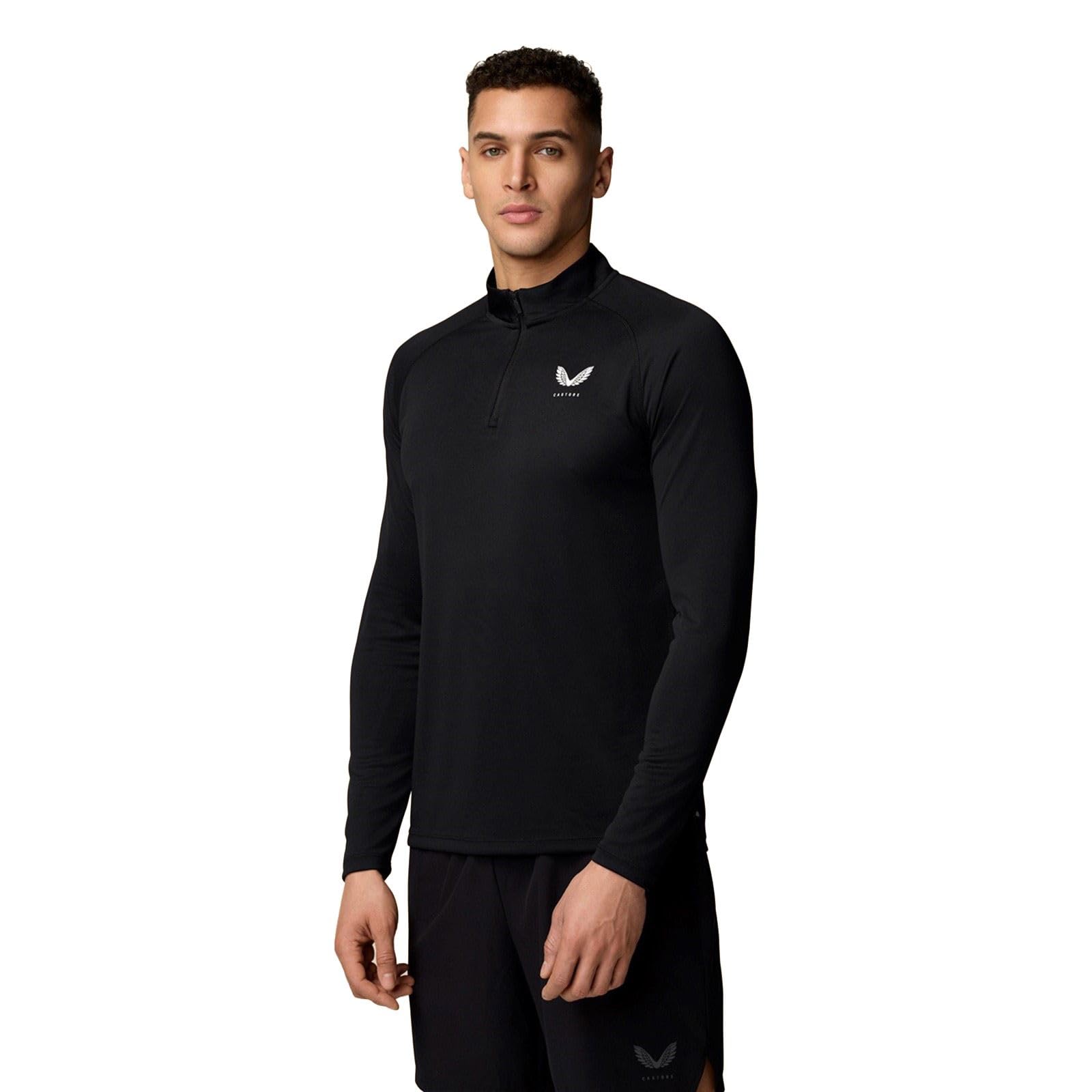 Castore Men Adapt Training 45661 Zip Top, Black, S