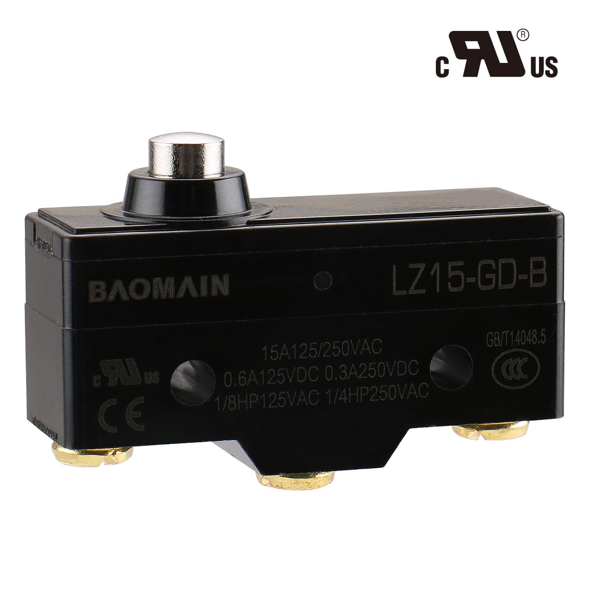 Baomain RZ-15GD-B3 General Purpose Basic Switch, Drip Proof, Short