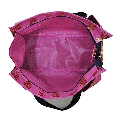 NGIL All Purpose Organizer Medium Utility Tote Bag 2018 Spring Collection (Gold Feather Pink)