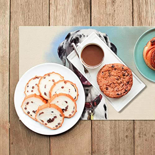 Sets de table chien dalmatien antidérapants grand format table à manger