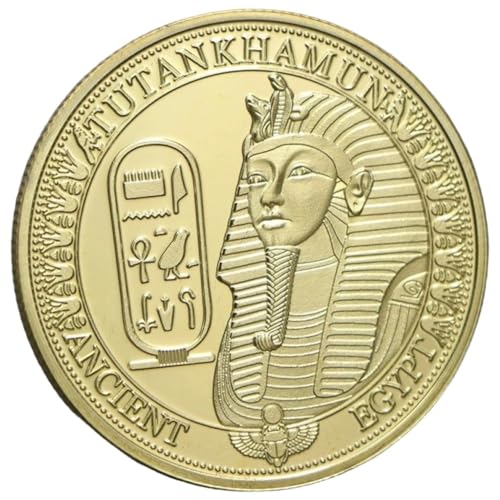 HiyyFloy Moneda Egipcia Bañada En Oro - Medalla Conmemorativa De Esfinge del Faraón, Recuerdo Coleccionable De Cultura De Pirámides, Regalo...