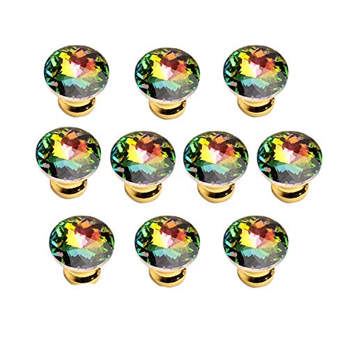 10 Uds 30mm moderno Continental simple cristal diamante manija pequeño orificio manija Hardware gabinete cajón armario puerta poner estilo de mano-D Cover