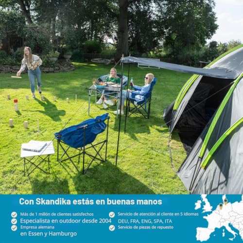 Miniatura 8 de Skandika Daytona Xxl - 6 Personas - Tienda De Campaña Familiar - Cúpula - 3 X Cabinas - Mosquiteras Gris Oscuro Verde