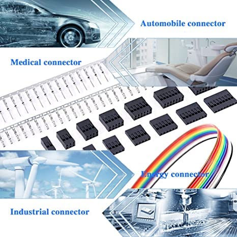 Diao79Ni 1550Pcs Dupont Connector Kit, 2.54Mm Pitch Wire-To-Wire, Includes Pin Headers, Jumper Wire For Rc Servo, Smt, Sata, Eps, Pcie, Battery Balancer #TOP4