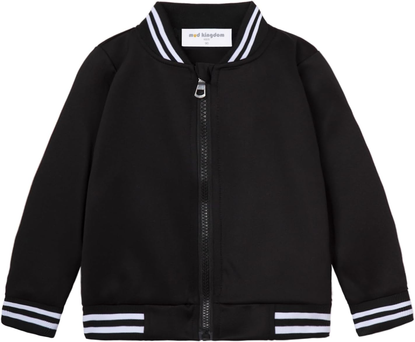 Mud Kingdom Kids Baseball Jacket Long Sleeve Letterman Varsity Jackets for Boys and Girls Quick Dry Zipper Coat