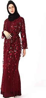 Moonuy Women Muslim Women Islamic Summer Long Sleeve Maxi Abaya Kaftan Arab Clothing Open Cardigan Maxi Dress Vintage Dresses, Dubai Summer Dress Evening Dress