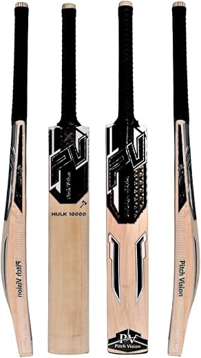 PV Pitch Vision Siberian Willow Leather Cricket Bat – Black