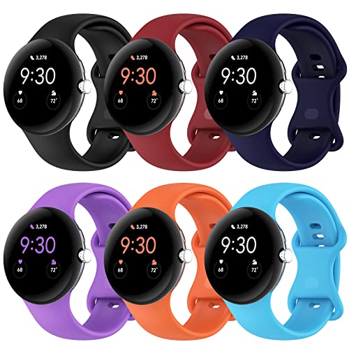 Image of Band Compatible with Google Pixel Watch Soft Silicone Sport Watch Bands Replacement Watch Strap Bracelet for Google Pixel Watch Smartwatch Accessories