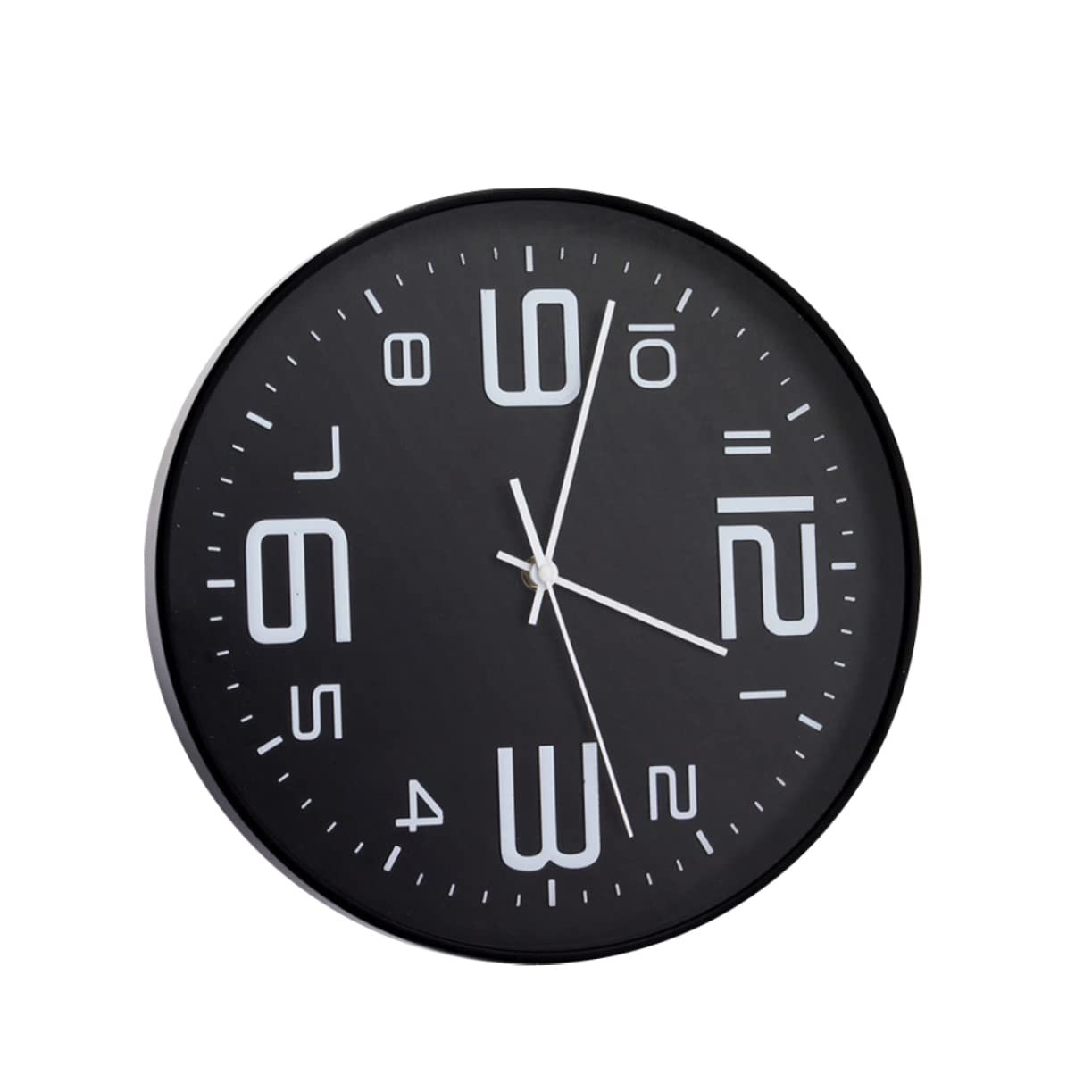 Horloge acrylique noir silencieuse pour salon et bureau