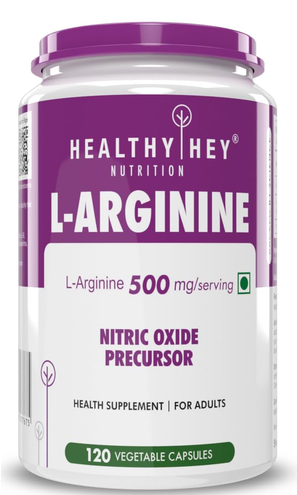 HealthyHey L-Arginine 120 Vegetable Capsules (Pack of 1) (B07H1WSRJS) Amazon Price History, Amazon Price Tracker