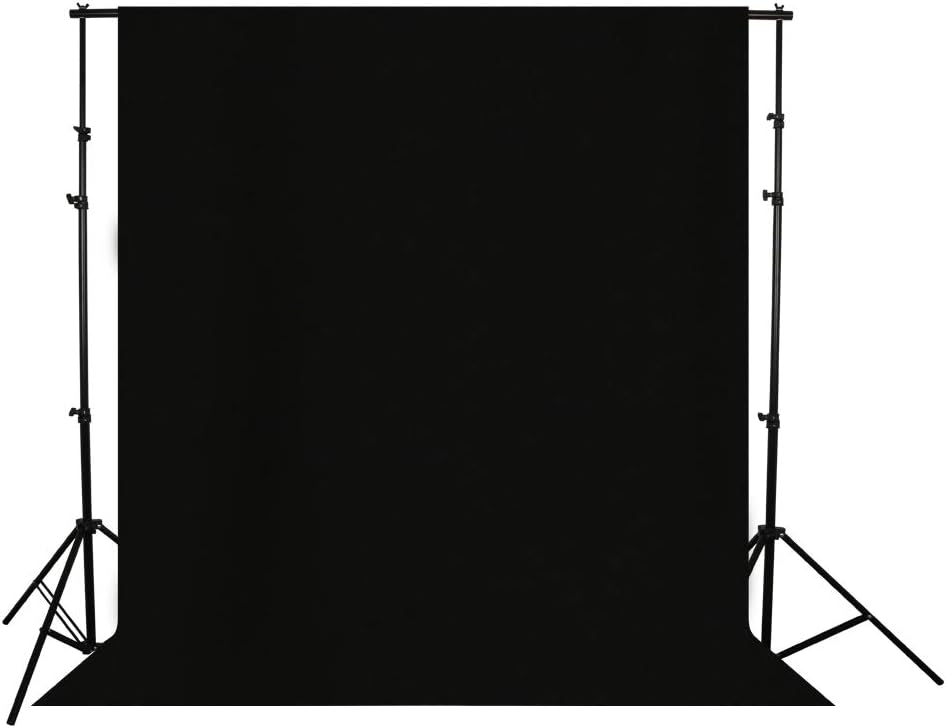 10 x 10FT/3 x 3M Black Opaque Photo Studio Backdrop Polyester Fabric Background for Photography (Background Only