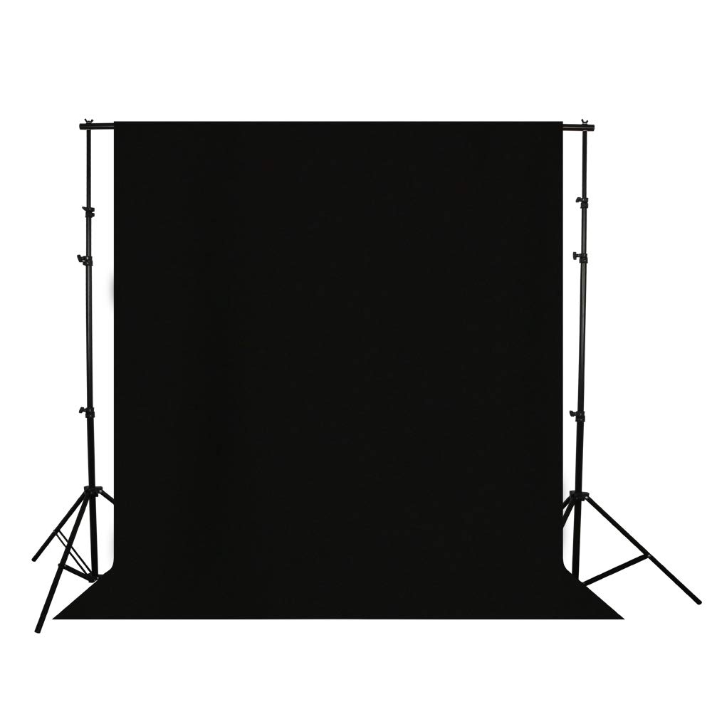 10 x 10FT/3 x 3M Black Opaque Photo Studio Backdrop Polyester Fabric Background for Photography (Background Only