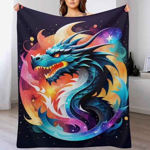 Couverture dragon impression 3D en flannel, couvre-lit et linge de lit - 2