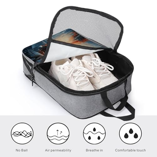 Sac à chaussures pour optimiser les petits espaces avec ce rangement gris - 4