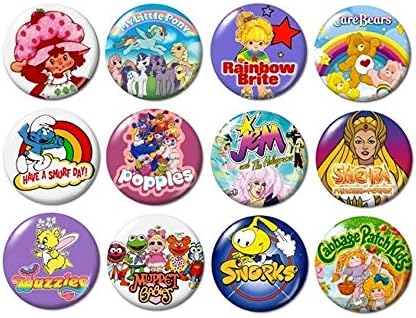 80's TV Cartoons Buttons (set #1)