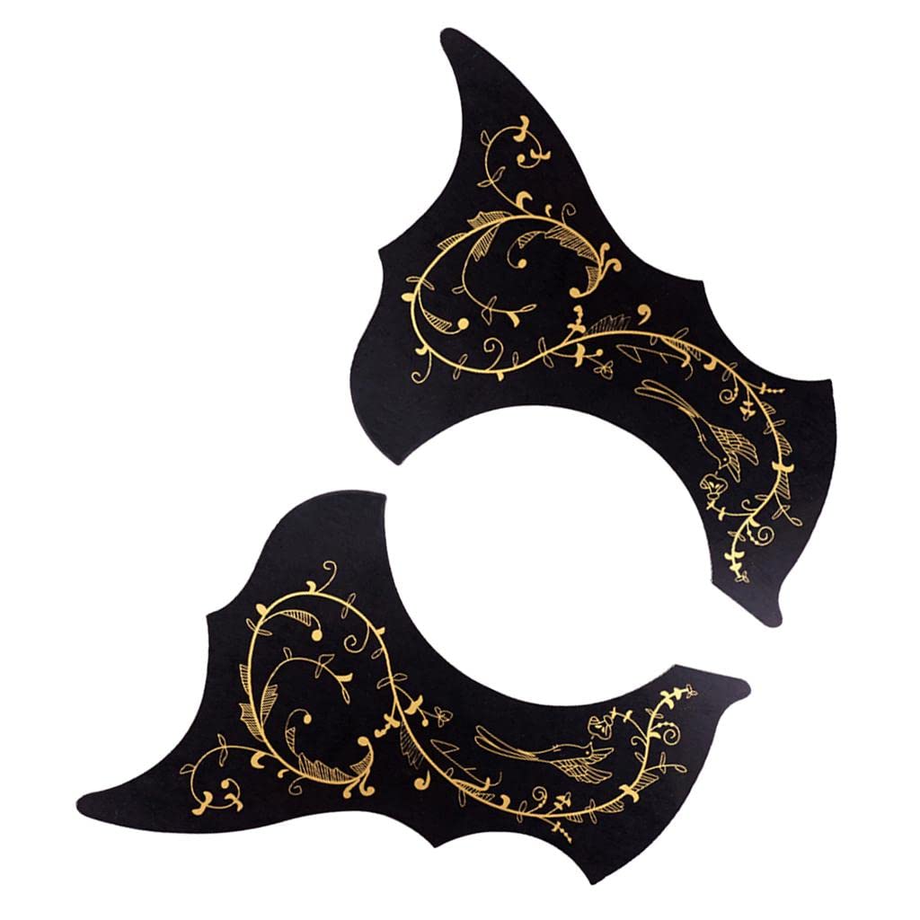 MYADDICTIONLeft Right Handed 40/41'' Folk Guitar Pickguard Scratch Plate Black+Gold-picture-27