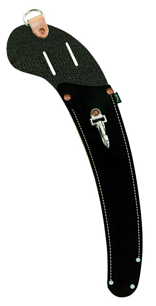 Weaver Cuero Curvada Curvado Sierra Funda con broches de presión y Ranuras de cinturón, Negro
