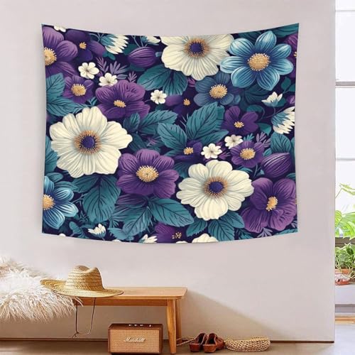 Art mural tapisserie rose 3D grand format en tissu de salon