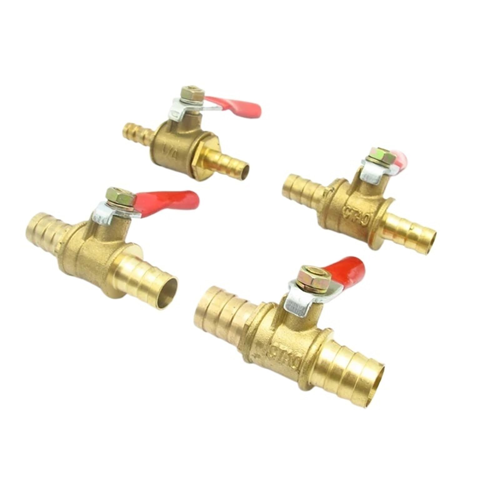 Raccord de tuyau cannelé en laiton 8mm avec vanne pneumatique