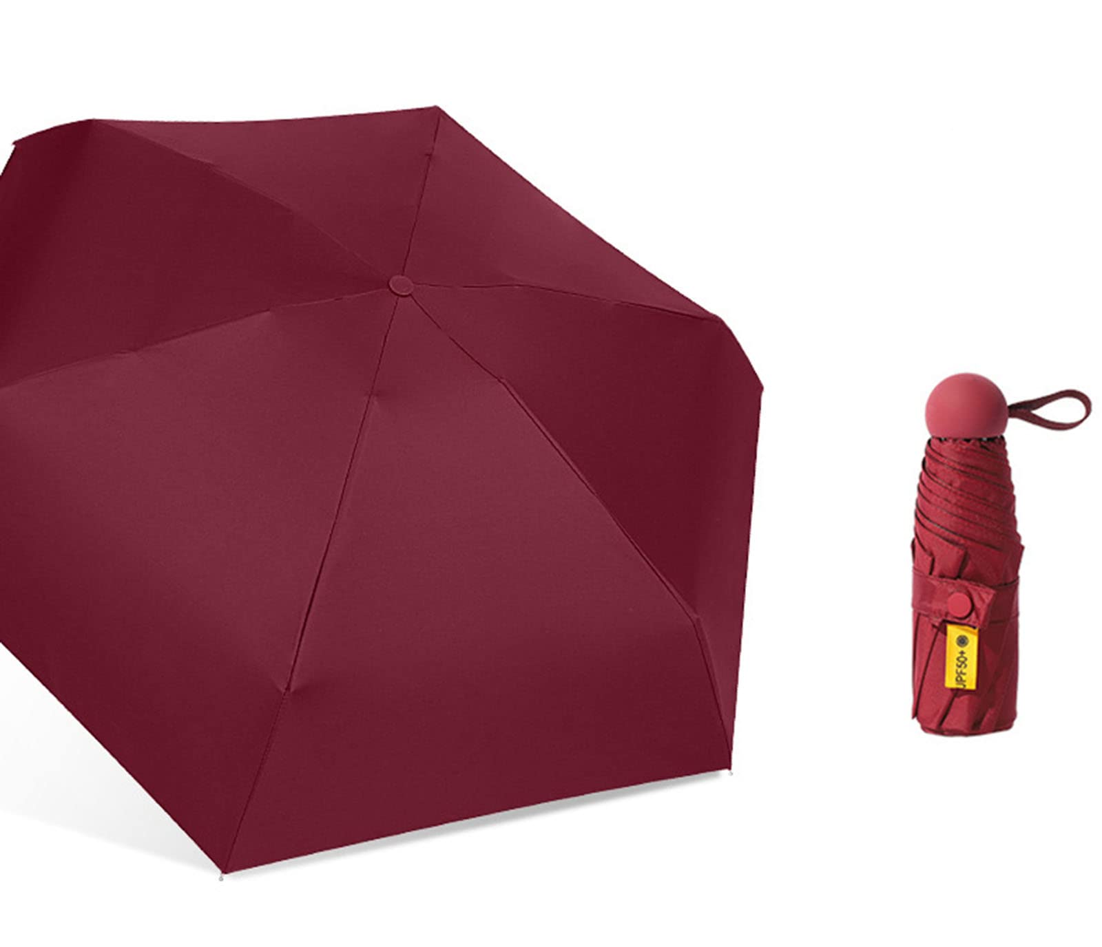 Faltschirm, Winddicht, 6 Rippen, 8 Farben, Taschenschirm, UV-Schutz-Regenschirm – – kompakt, leicht, stark, tragbarer Regenschirm
