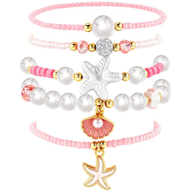 Bracelets de plage empilables PLwelth, le cadeau idéal pour femme avec étoile de mer