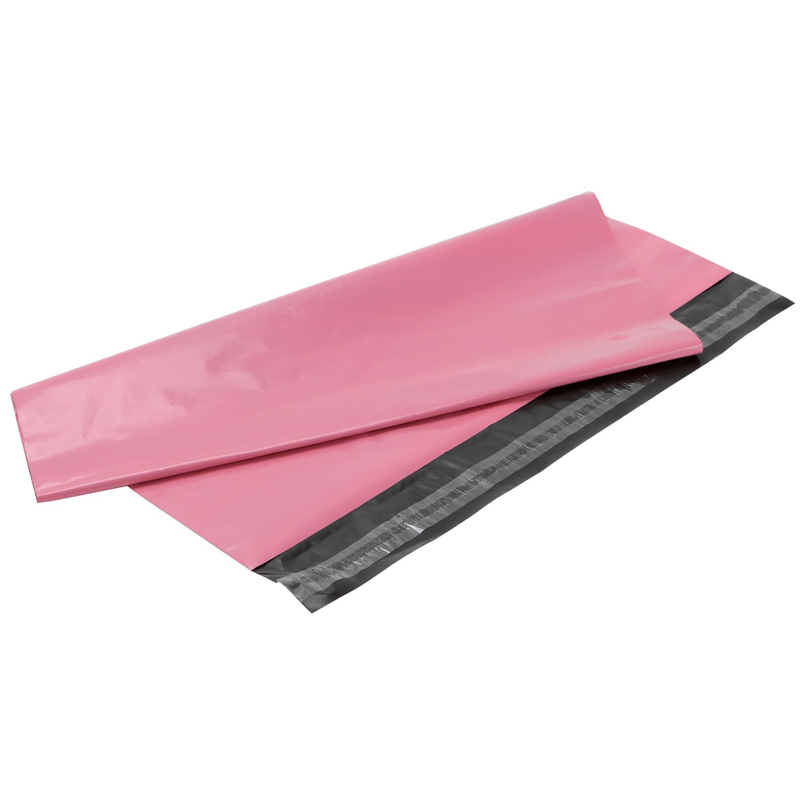 Lot de 100 grands sacs postaux en plastique avec fermeture autocollante Rose 40 x 55 cm